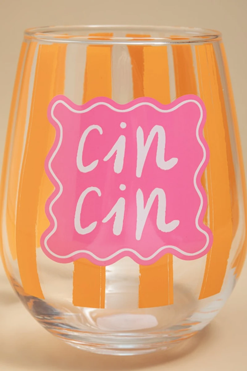 Cin Cin Stemless Wine Glass