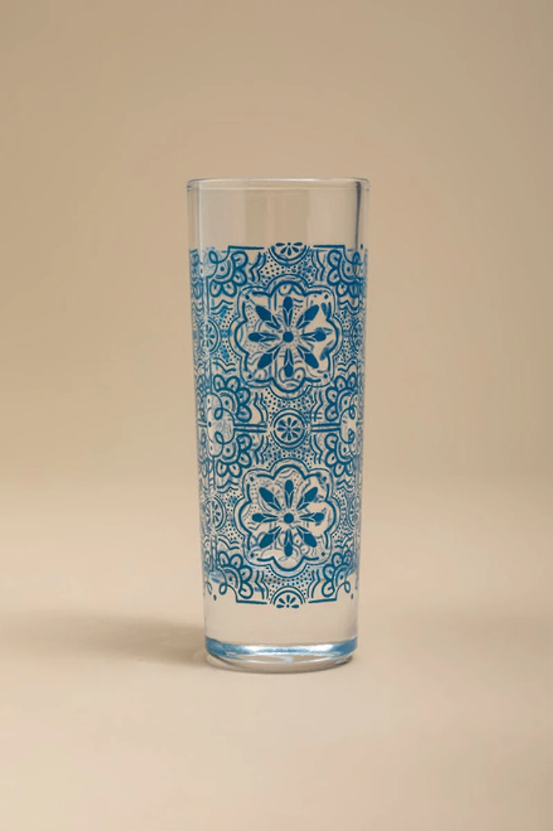 Mediterranean Print Tall Shot Glass