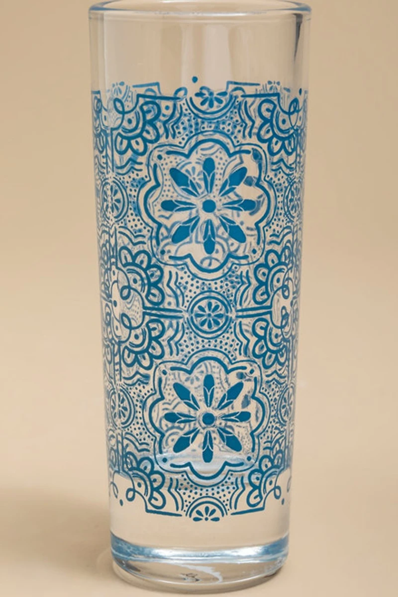 Mediterranean Print Tall Shot Glass