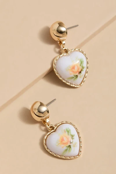 Jodie Ceramic Heart Drop Earrings
