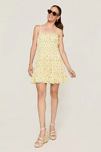 Sheryl Lemon Print Mini Dress