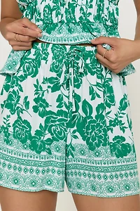 Jodie Border Print Shorts