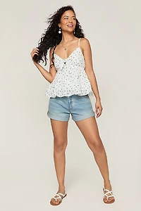 Jennifer Floral Front Tie Top