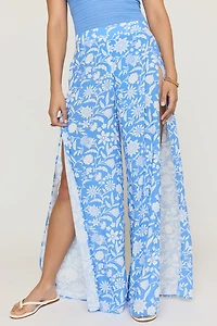 Mandy Floral Side Slit Pants