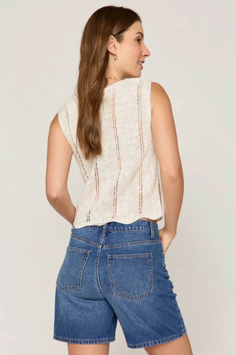 Millie Pointelle Sweater Tank