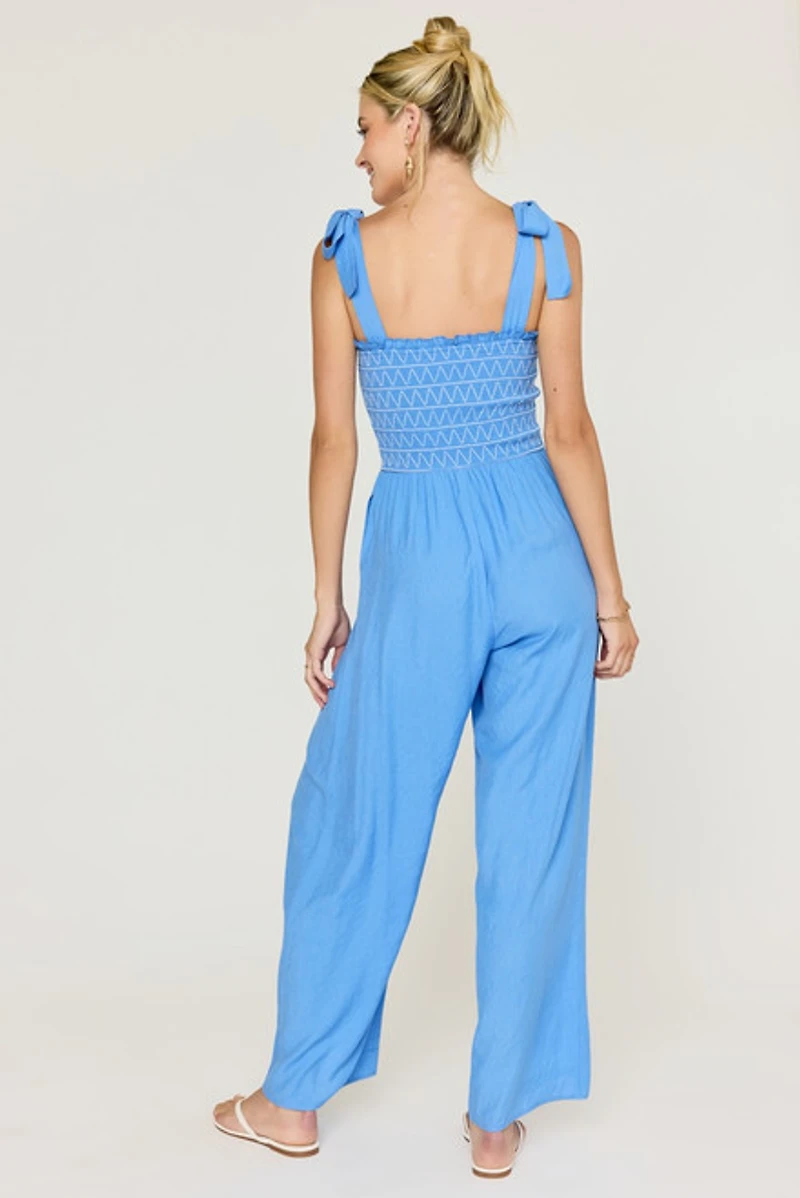 Lora Smocked Jumpsuit