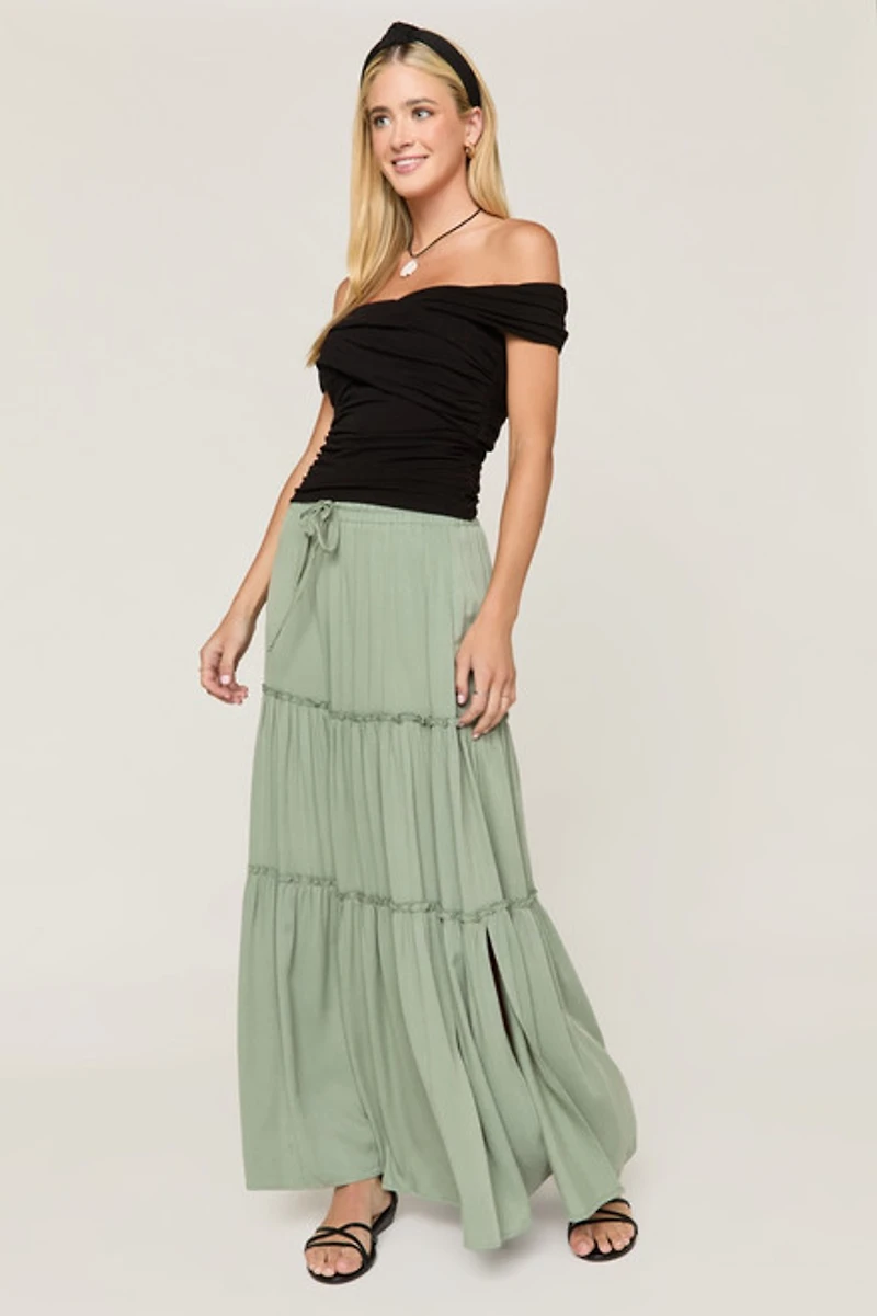 Lilly Ruffle Tiered Maxi Skirt