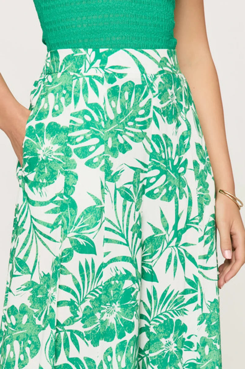 Mona Palm Print Pants