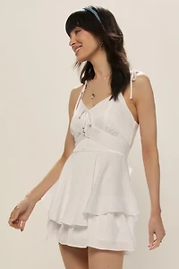 Ginger Tiered Bow Back Mini Dress