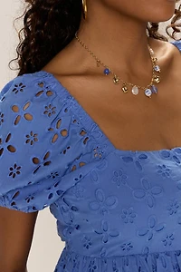 Stacie Eyelet Bow Back Blouse