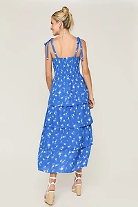 Kirsten Floral Tiered Midi Dress