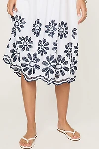 Alison Floral Eyelet Midi Dress