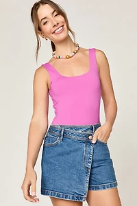 Betty Asymmetrical Denim Skort