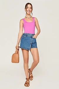 Betty Asymmetrical Denim Skort