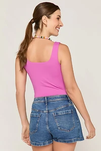 Betty Asymmetrical Denim Skort