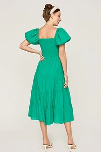 Sherry Puff Sleeve Midi Dress