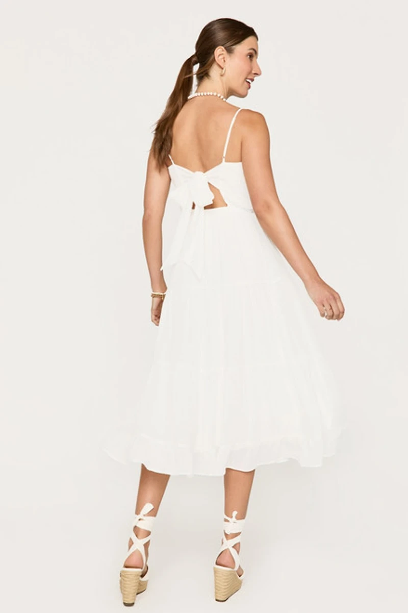 Hope Bow Back Crochet Midi Dress