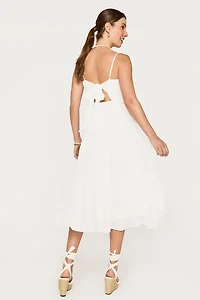 Hope Bow Back Crochet Midi Dress