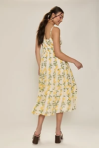 Margo Lemon Print Maxi Dress