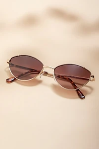 Gloria Thin Oval Sunglasses