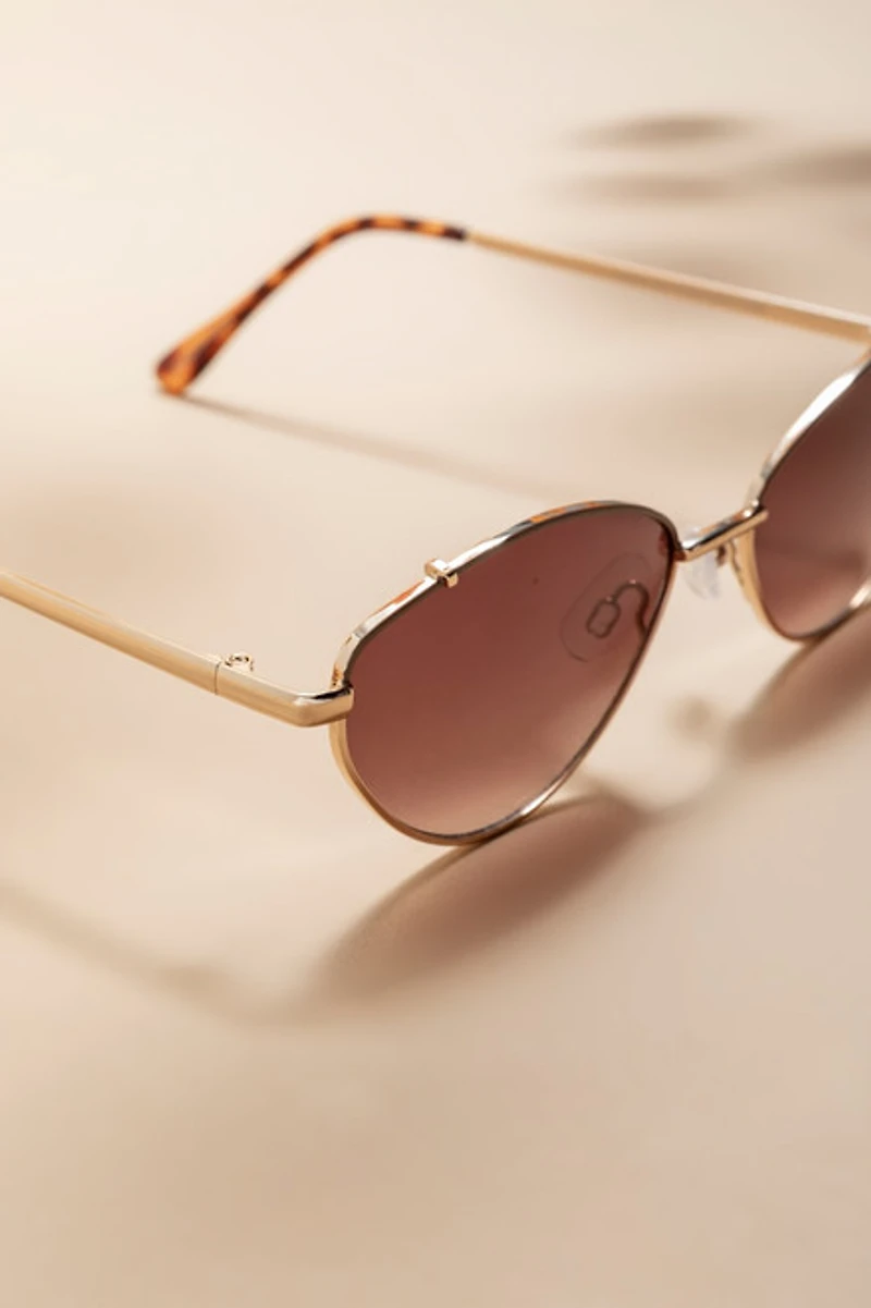 Gloria Thin Oval Sunglasses