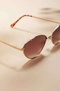 Gloria Thin Oval Sunglasses