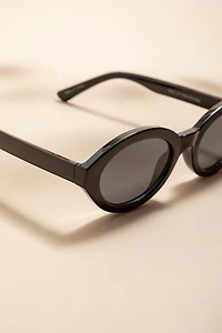 Taylor Black Oval Sunglasses