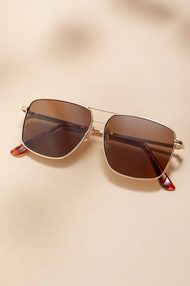 Phoebe Square Aviator Sunglasses