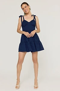 Judy Embroidered Mini Dress