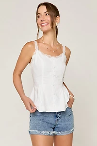 Lilla Button Down Tank Top