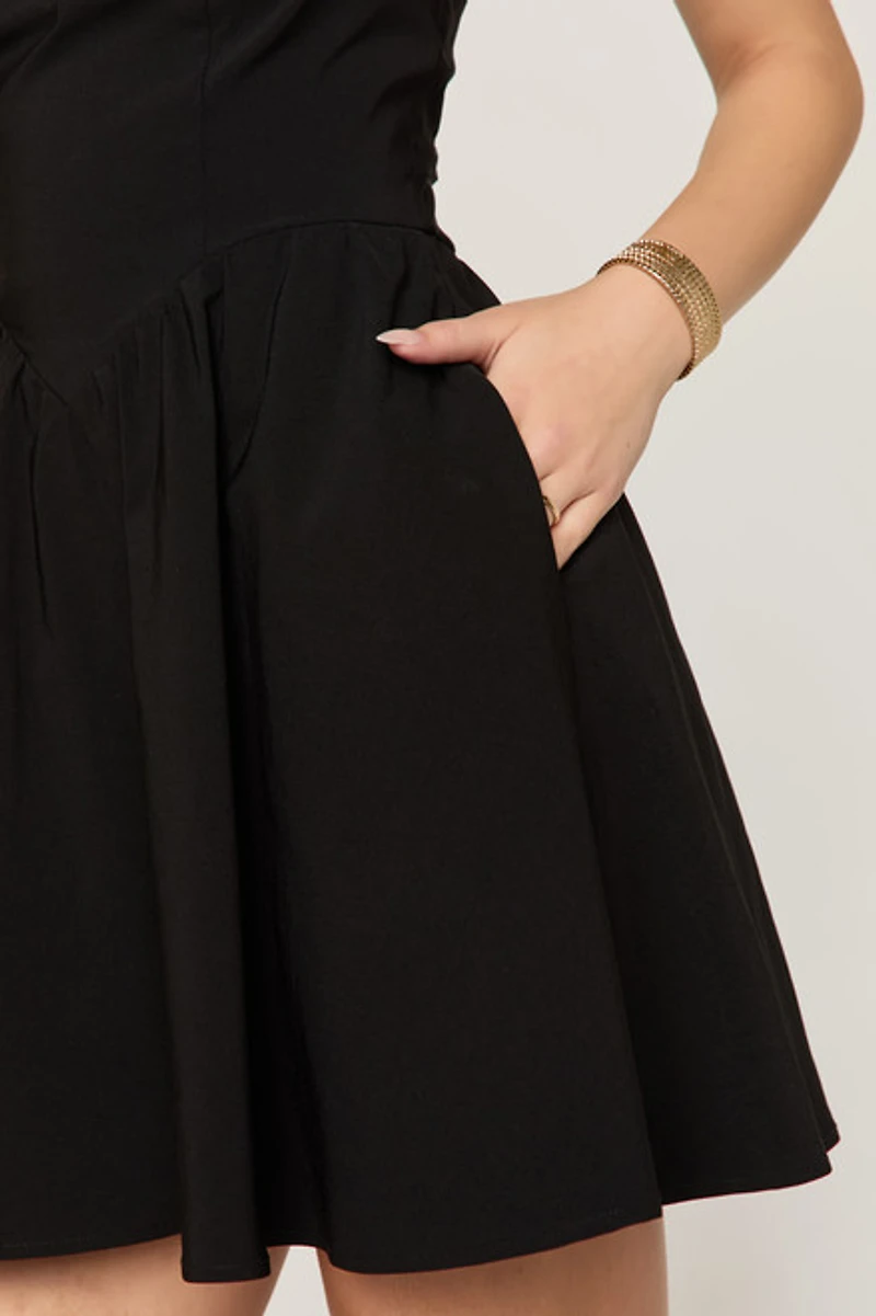 Nora Drop Waist Mini Dress