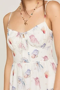 Amy Seashell Print Midi Dress