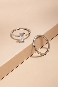 Travel With Me Silver Ring Set