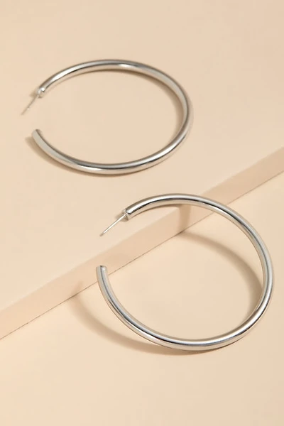 Rosie Stainless Steel Silver Hoop Earrings