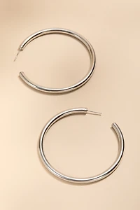 Rosie Stainless Steel Silver Hoop Earrings