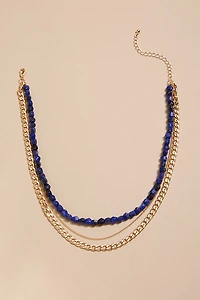 Angie Chain And Bead Layered Necklace
