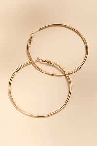 Anne Stainless Steel Gold Hoop Earrings
