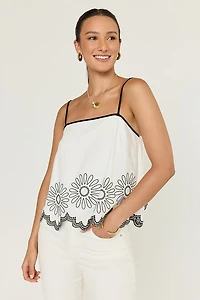 Mia Floral Border Tank Top