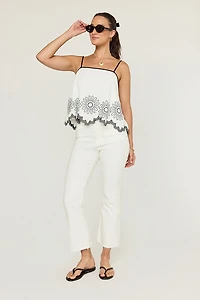 Mia Floral Border Tank Top