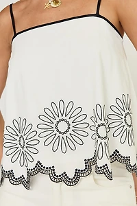 Mia Floral Border Tank Top