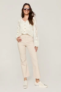 Ella Pointelle Button Front Cardigan
