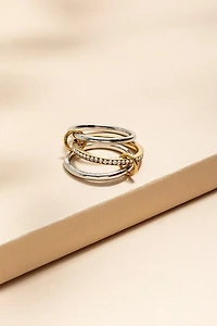 Betty Stainless Steel Interlocked Ring