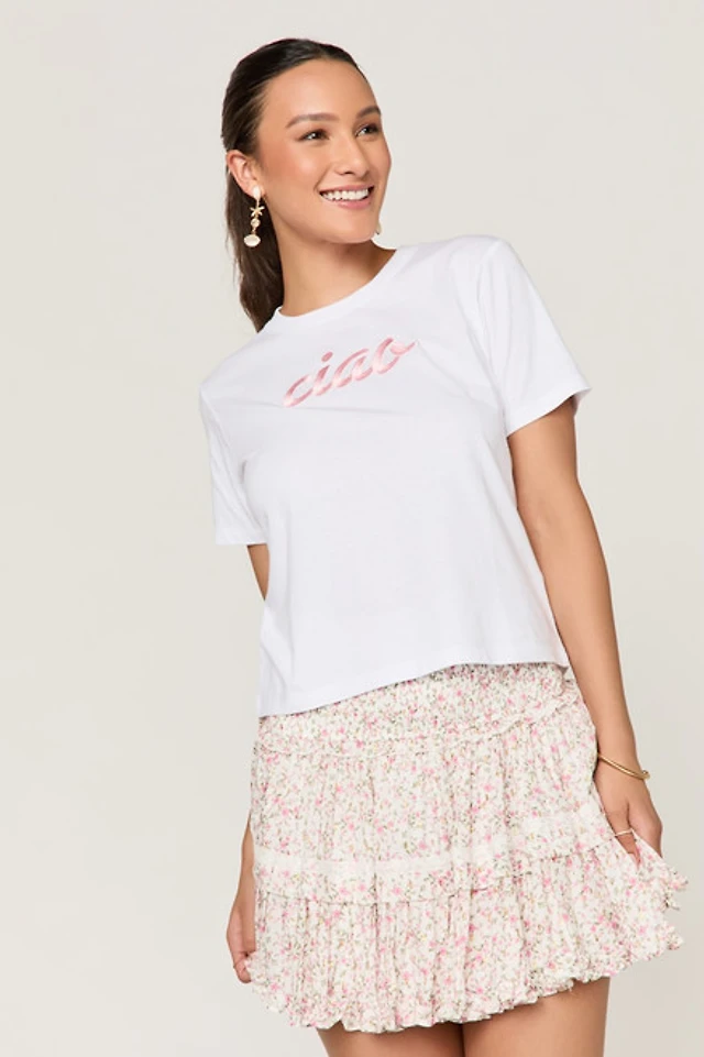 Ciao Embroidered Tee