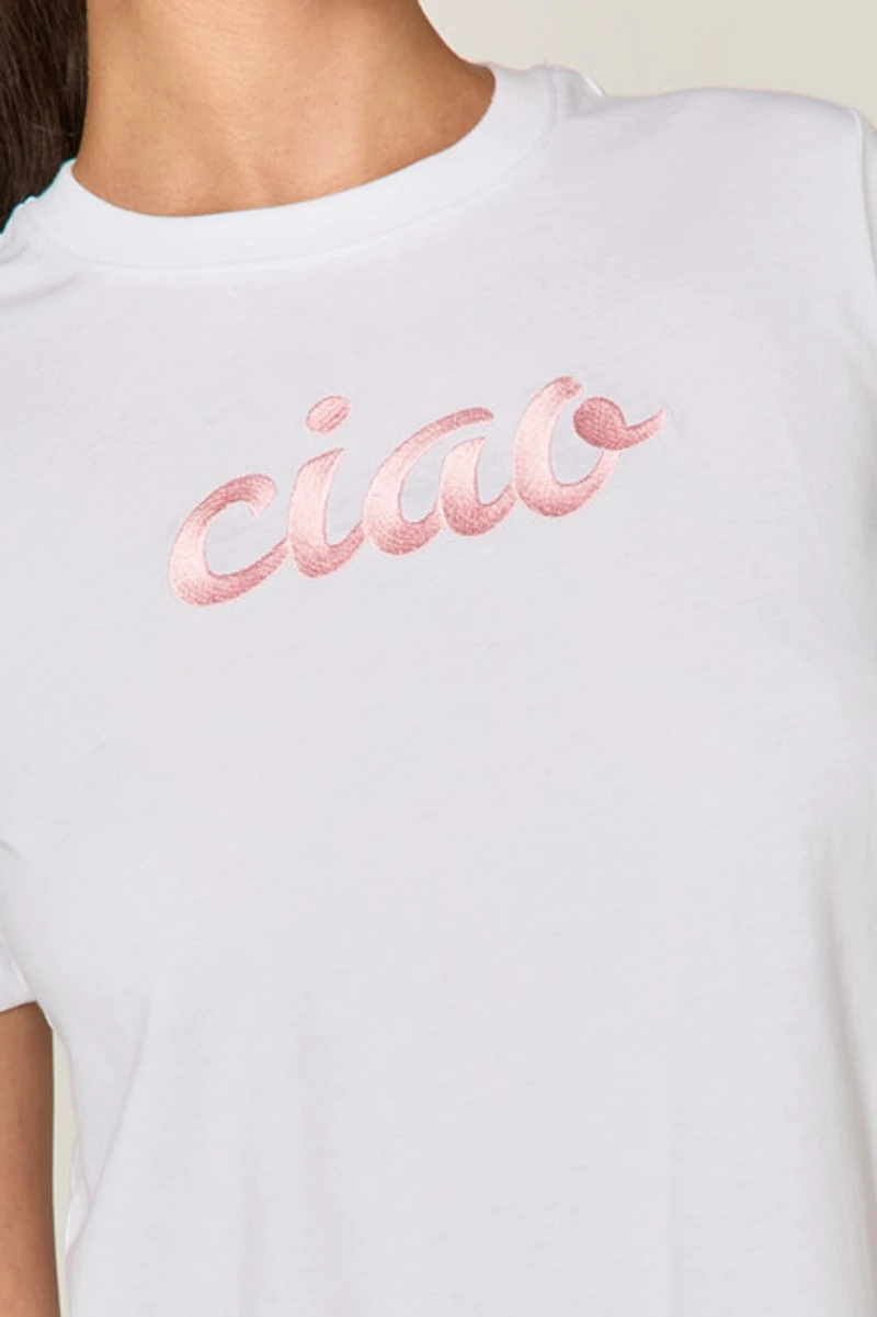 Ciao Embroidered Tee