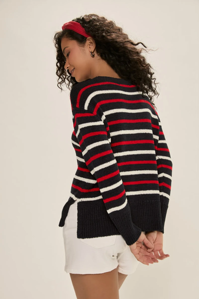 Elisabeth Striped Pullover Sweater