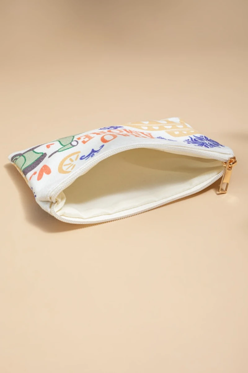 Ciao Amore Printed Pouch