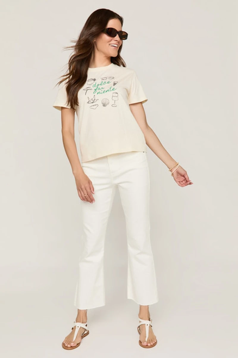 Dolce Far Niente Embroidered Tee