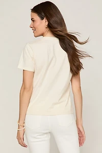 Dolce Far Niente Embroidered Tee