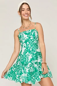 Natalie Floral Eyelet Mini Dress