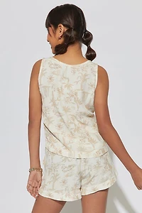 Hello Franki Printed Scalloped Tank Top for girls